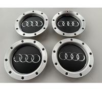 4x tappi coprimozzi copribulloni borchie audi 146 mm a3 a4 a5 a6 nero argento