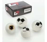 4X Tappi Valvola Copertura Ventilazione Smiley Occhiali Da Sole Per BMW 4 5 6 7