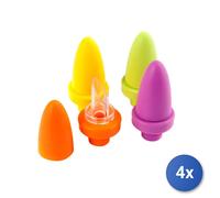 4x Tappo Stopper Silicone Colore assortito Home (COLORI MISTI)