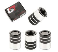 4x Tappo Valvola Alluminio Cilindro Pneumatici Argento-Nero per BMW 2 3er