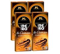 4X Tavoletta Le Cremose al Gusto Caramello al Cioccolato Extra Fondente con Ripieno di Mandorle e Pezzi di Caramello Salato 100g