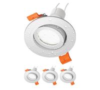 4x telaio per installazione a soffitto del bagno ERID antiumidità IP44 rotondo [EEK: F]