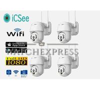 4x TELECAMERA ESTERNA 2022 Wireless APP ICSEE PTZ Videosorveglianza WIFI FULL HD