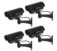 4x Telecamera finta di sorveglianza LED lampeggiante nera IR1100 B
