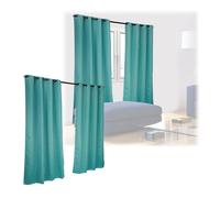 4x Tende per salotto e camera da letto in verde oscuranti e opache 245 x 135 cm