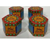4x Tiger Balm (rosso) Super Strength P@in Rel1ef unguento 21 ml. (100% origin...