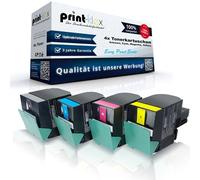 4X Toner Compatibili Per Lexmark X546DTN C543DN Set Risparmio
