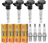 4x Topran Bobina + NGK Candela per VW Polo 6R 6C 1.2 TSI 16V 6R_1.4 Golf