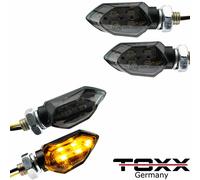4X TOXX LED Moto Mini Indicatori Neri Tinti BMW Honda KTM Suzuki Yamaha M8