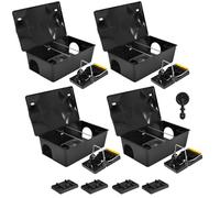 4x Trappole per Topi Ratto Scatola per Esche Regalo Controllo Petigi
