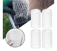 4x Universale Alluminio Foglia Grondaia Colino Guard Cesto Downspout Adattatore