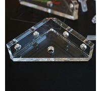 4x V3, 5mm di spessore, Staffa angolare Retto in Acrilico Trasparente + 20x Bulloni M5, Staffa Trasparente ad Angolo Retto, Supporto ad Angolo