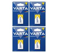 4x VARTA Batterie Alcaline Blocco 9V Varta Energy 4122 MN1604 PP3