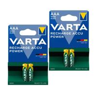 4x VARTA Batterie Ricaricabili AAA NiMH 1000mAh 1,2V