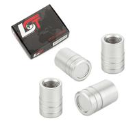 4X Ventil Cap Alu Cilindro Valvola Copertura Coperchio In Argento Per LANCIA