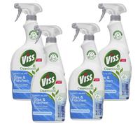 4x Viss Spray Pulitore per Vetro e Superfici 750ml Antimpronte
