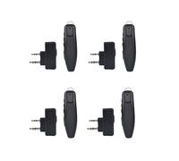 4X Walkie Talkie Wireless PTT Auricolare Spina K Vivavoce per Adattatore per Cuffie Microfono
