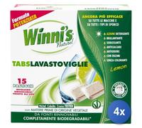 4x Winni'S Tabs Lavastoviglie 15 Pezzi Limone