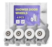 4x WSTR Rullo Cabina Doccia 23 mm Rotella Inferiore Ricambio Resistente Porta Scorrevole Cuscinetto Guarnizione Box Vetro Montaggio Bagno Accessorio Casa