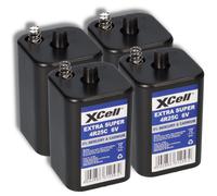 4x XCell 4R25 6V-Block Batteria SET - 6 Volt 9500 mAH Luce Da Cantiere