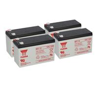 4x Yuasa Batteria Al Piombo NP7-12 Pb 12V 7Ah Vds, Faston 4,8mm Ups APC Rbc