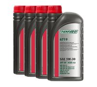 4x1 Liter FANFARO 6719 5W-30 Olio motore VW 504.00, 507.00