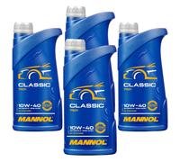 4X1 Litro MANNOL Classic 10W-40 Olio Motore API SN/CH-4 ACEA A3/B4 JASO MA2
