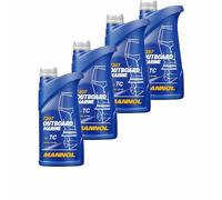 4X1 Litro MANNOL Fuoribordo Marino Olio Motore API TC JASO FC NMMA TC-W3
