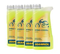 4x1 Litro Mannol Pro Cool Liquido Refrigerante Giallo Protezione Radiatore Moto