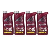 4X1 Litro Originale MANNOL Olio Del Cambio Maxpower 4X4 75W-140 API GL 5 LS