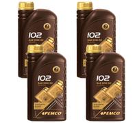 4X1 Litro PEMCO 102 SAE 20W-50 OLIO MOTORE API SL/CF Engine Oil