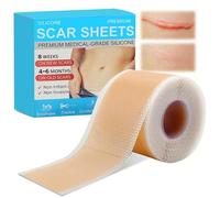 4x150cm Fogli Cicatriziali in Silicone,Cerotti impermeabili Silicone Scar Sheets,Tagliabile Cerotti silicone Cicatrici,cicatrici ammorbidisce,Ideale per tutte le parti del corpo