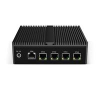 4x2.5G Firewall Industriale Mini PC N150, DDR5 1* M.2 NVMe, Top Version i226-V Fanless Router PC VPN Server pf-Sense OPNsense, 8GB RAM 256GB SSD
