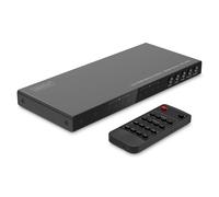 DIGITUS DS-55345 Switch a matrice HDMI 4x2-4 ingressi 2 uscite - UHD 4K/30 Hz HDTV: 3840 x 2160p - HDCP 1.4 e HDMI 1.4b - Multi-Viewer, Split-Screen, PIP - RS232, Audio (Toslink, Stereo 3,5mm)