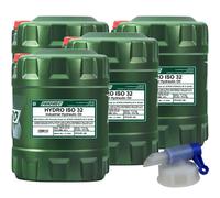 4x20L FANFARO Ff Hydro Iso 32 Olio Idraulico din 51524-2 Afnor (Francia) Nf E