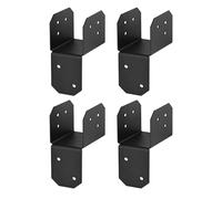 4x4 Brackets, Heavy Duty Joist Connector Set, 4-Piece Beam Tie Brace, High-Load Post Caps for Patio, Carport, Fence, Roof Framing, Backyard Pavilion, Outdoor Structure Support