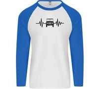 4X4 Cuore Beat Pulse Off Road Roading Uomo L/S Baseball T-Shirt