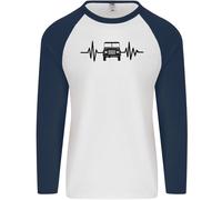 4X4 Cuore Beat Pulse Off Road Roading Uomo L/S Baseball T-Shirt