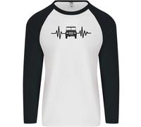 4X4 Cuore Beat Pulse Off Road Roading Uomo L/S Baseball T-Shirt