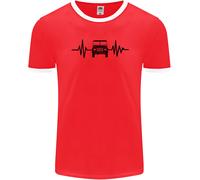 4X4 Cuore Beat Pulse Off Road Roading Uomo Suoneria T-Shirt