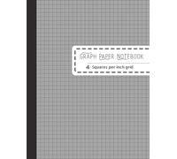4x4 Grid Graph Paper Notebook - Grey Cover, 8.5 x 11 Inches, 112 Pages: Professional Graph Paper Book for Math, Drafting, Engineering, and Design Projects
