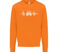 4X4 Heart Beat Pulse Off Road Roading Uomo Sweatshirt Jumper