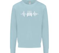 4X4 Heart Beat Pulse Off Road Roading Uomo Sweatshirt Jumper