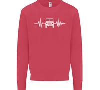 4X4 Heart Beat Pulse Off Road Roading Uomo Sweatshirt Jumper