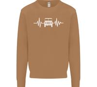 4X4 Heart Beat Pulse Off Road Roading Uomo Sweatshirt Jumper