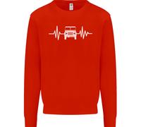 4X4 Heart Beat Pulse Off Road Roading Uomo Sweatshirt Jumper
