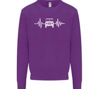 4X4 Heart Beat Pulse Off Road Roading Uomo Sweatshirt Jumper