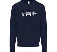 4X4 Heart Beat Pulse Off Road Roading Uomo Sweatshirt Jumper