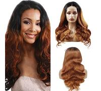 4X4 Lace Front Wig Capelli Umani per Donne - Marrone Parrucca Donna Body Wave Glueless Indossabile - Brasiliano Vergine 180% Densità 1B30 Marrone 28 Pollici