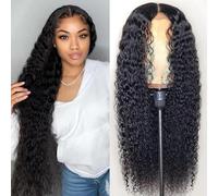 4x4 Lace Front Wig Parrucca Donna Capelli Veri Umani Kinky Curly Human Hair Wigs 180% Density Parrucca Nera Liscia Hd Lace Frontal Wig Human Hair Pre Plucked With Baby Hair 16 Pollici